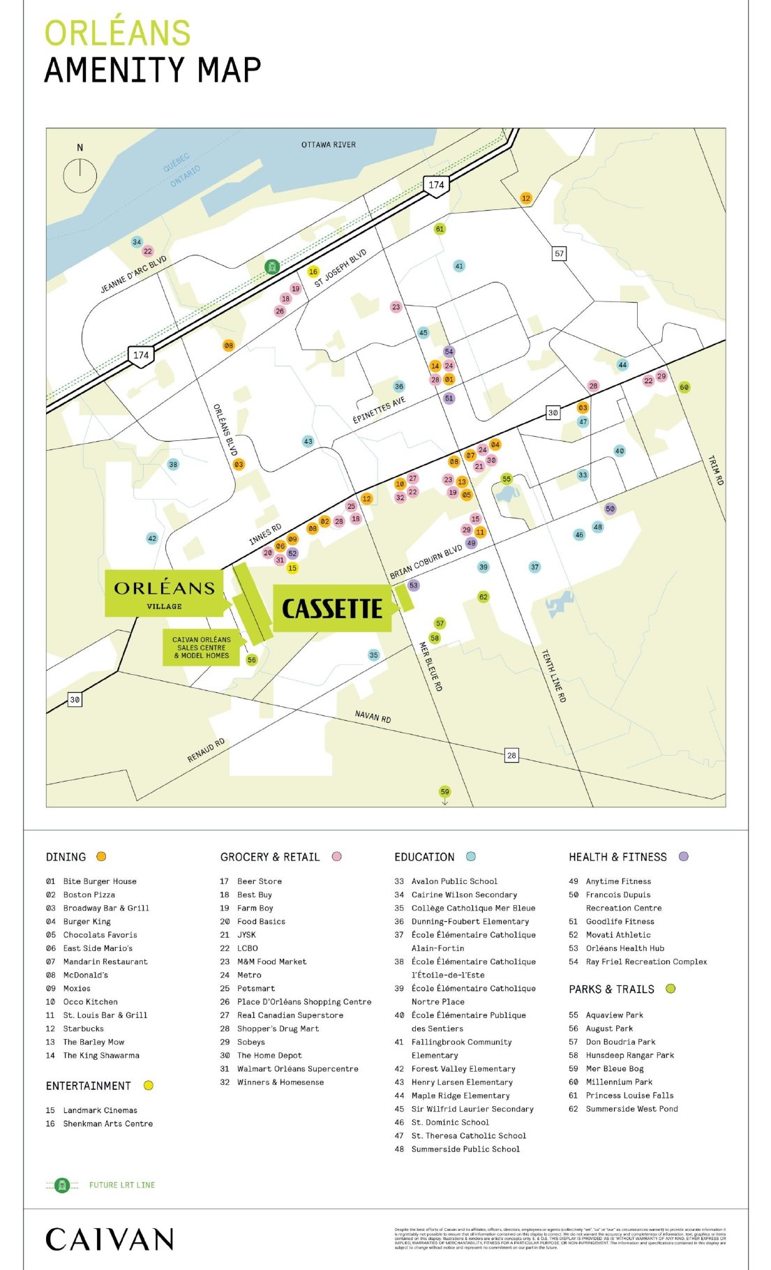 Orleans amenity map